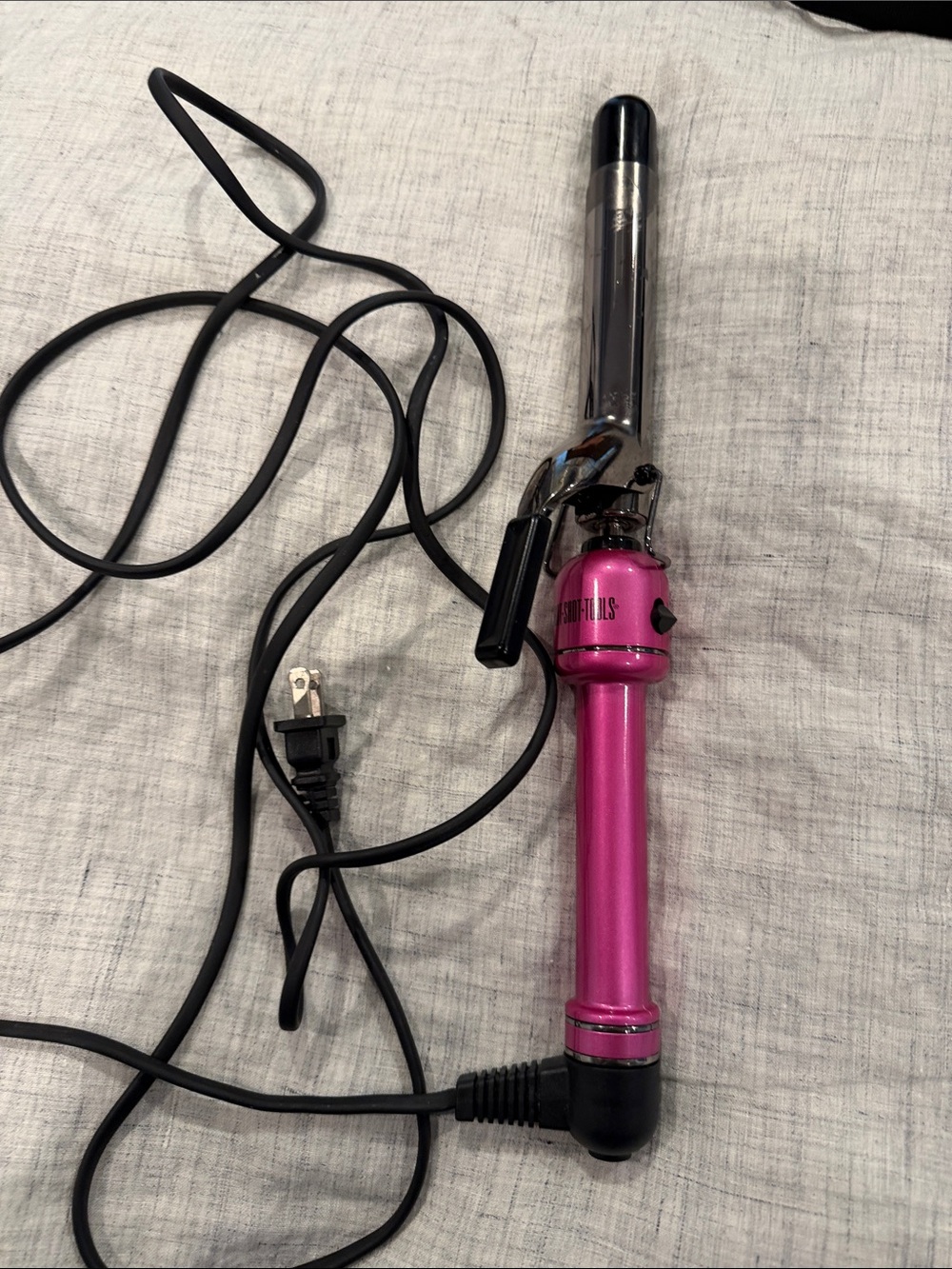 Hot shot tools Pink Ceramic Curling Iron Hair Curl Styler